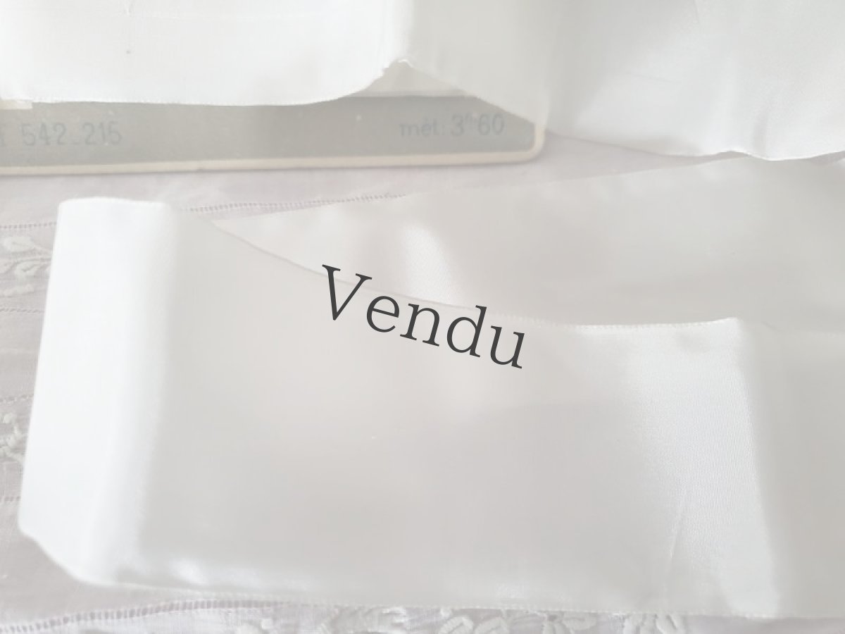 画像3: フランスヴィンテージ　リボン Blanc (3)