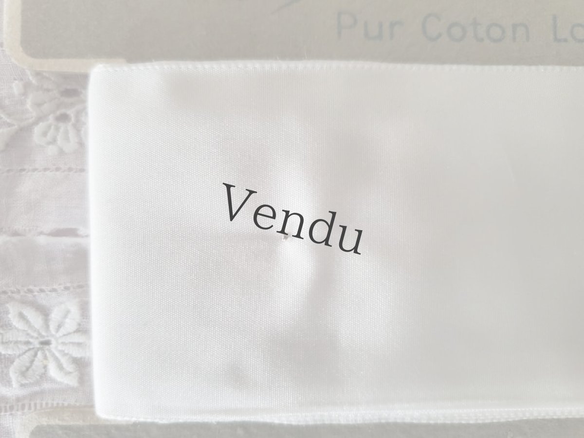 画像5: フランスヴィンテージ　リボン Blanc (5)