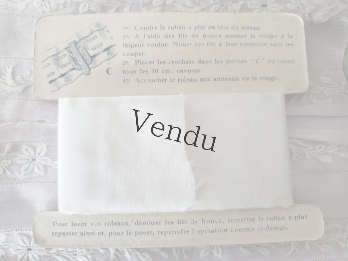 画像4: フランスヴィンテージ　リボン Blanc (4)