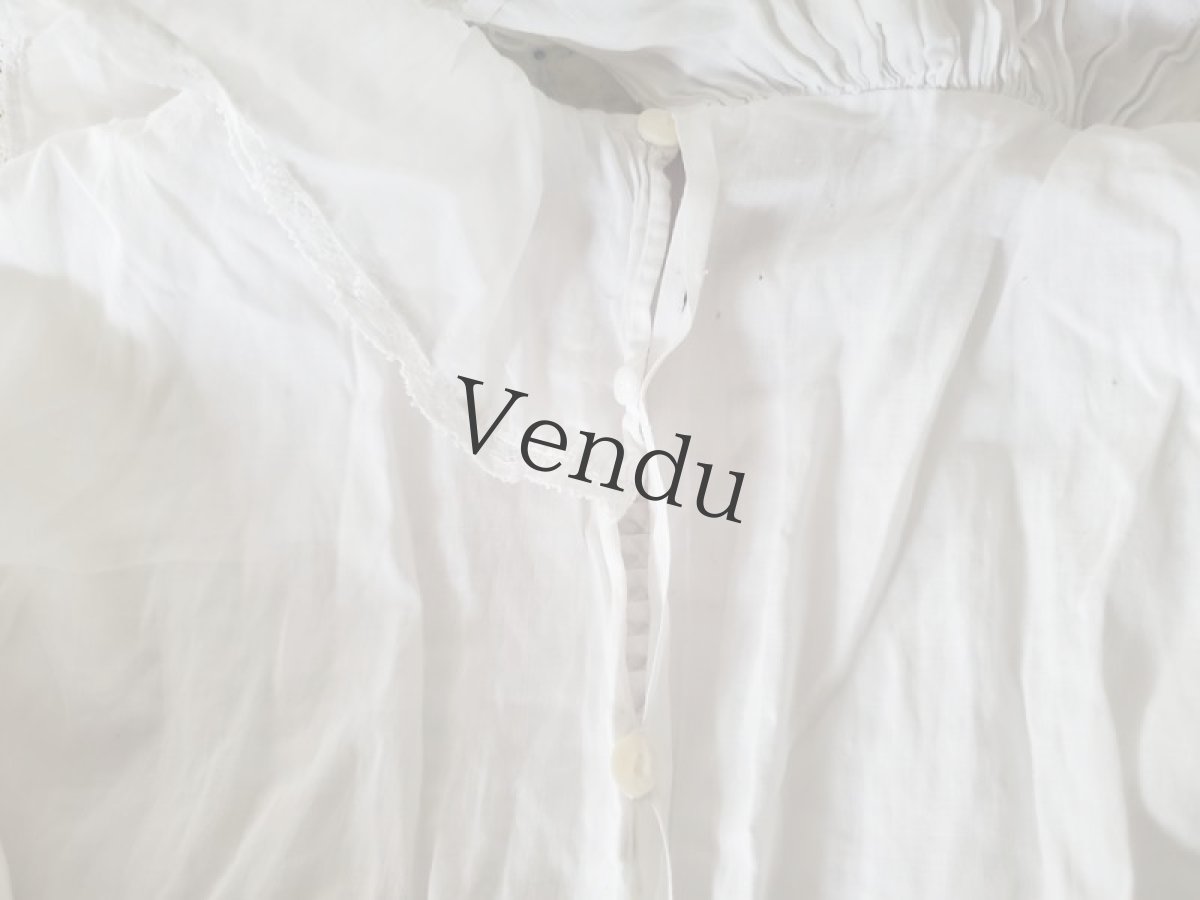 画像9: フランスアンティーク　コード刺繍のちいさなワンピース (9)