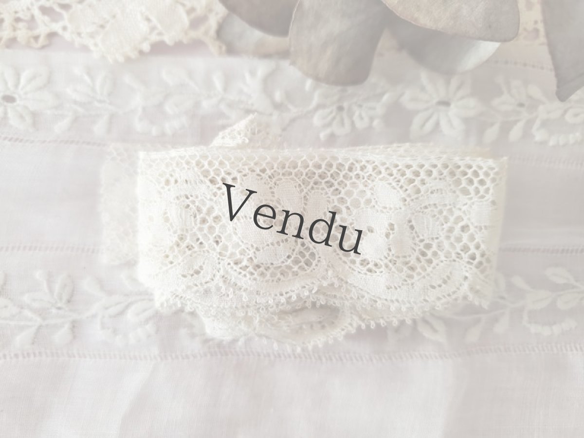 画像3: フランスアンティーク　ボタニカル柄 ヴァレンシエンヌレース 131cm (3)