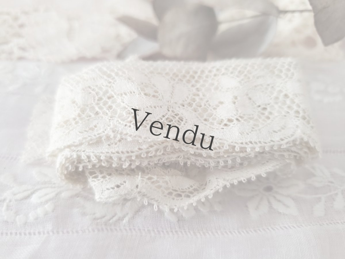 画像4: フランスアンティーク　ボタニカル柄 ヴァレンシエンヌレース 131cm (4)