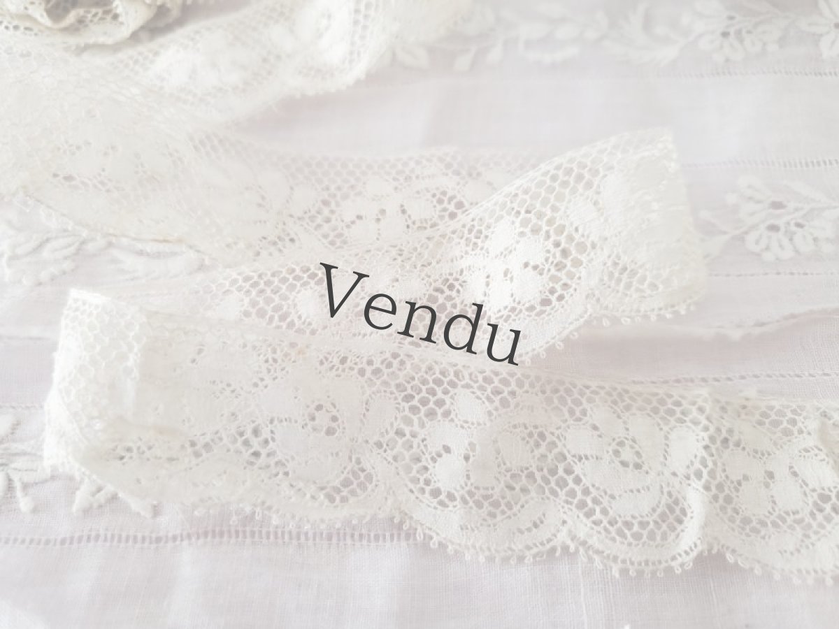 画像5: フランスアンティーク　ボタニカル柄 ヴァレンシエンヌレース 131cm (5)