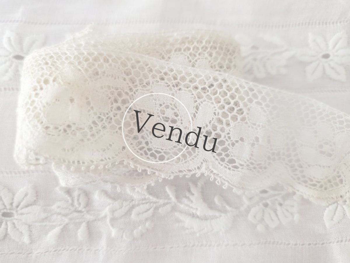 画像6: フランスアンティーク　ボタニカル柄 ヴァレンシエンヌレース 131cm (6)