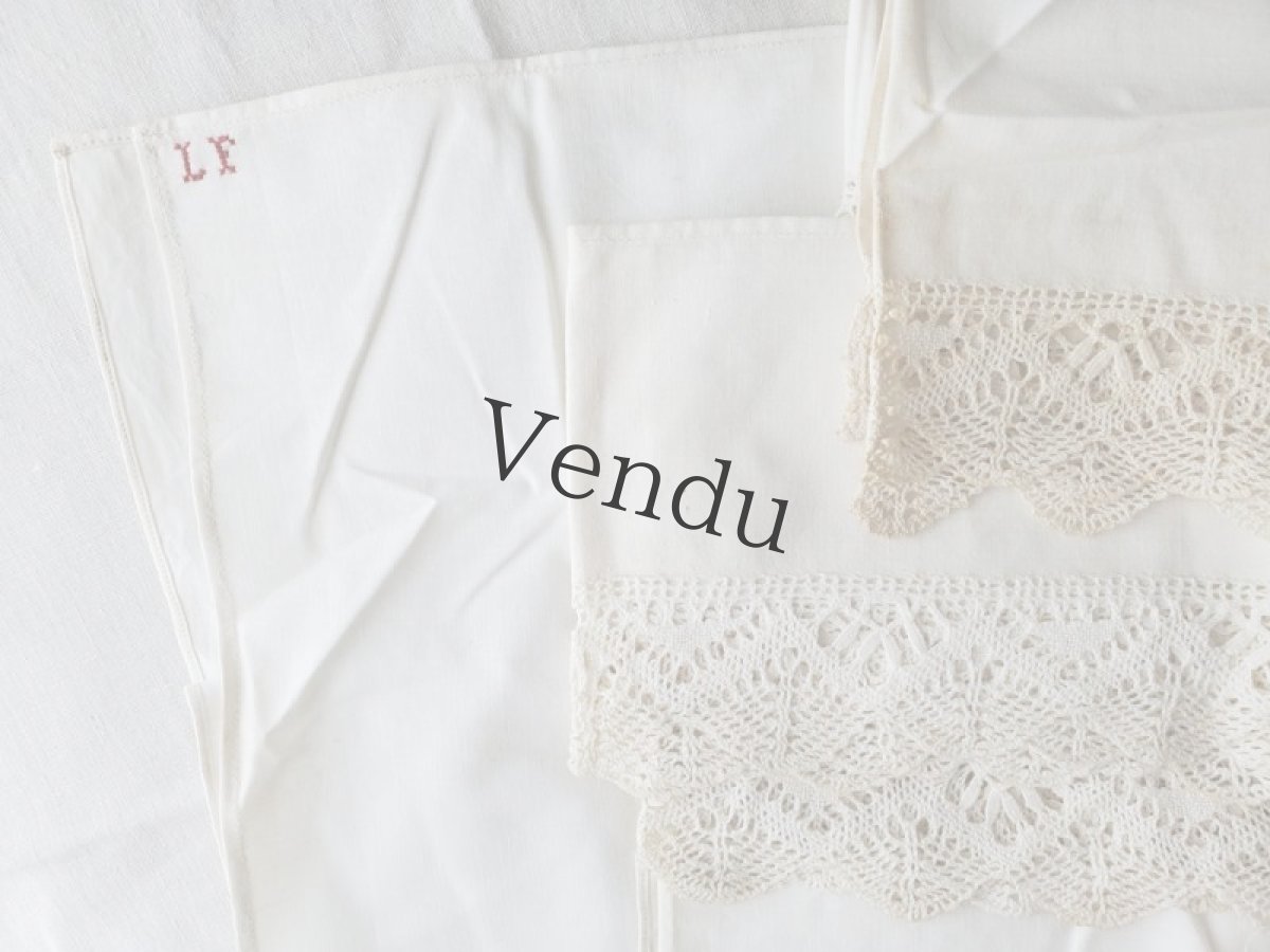 画像2: フランス蚤の市　端切れレースセット　ボタンつき A (2)