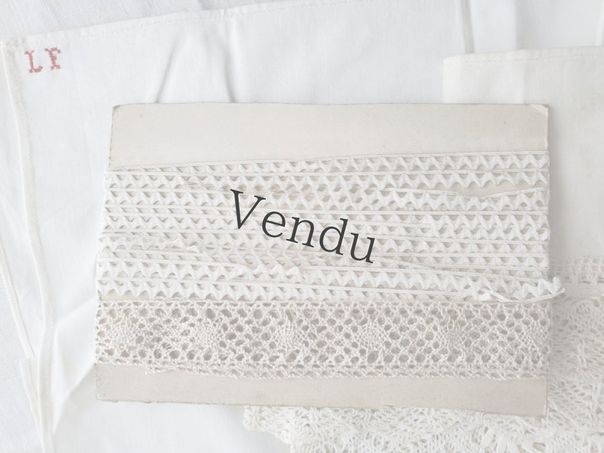 画像7: フランス蚤の市　端切れレースセット　ボタンつき A (7)