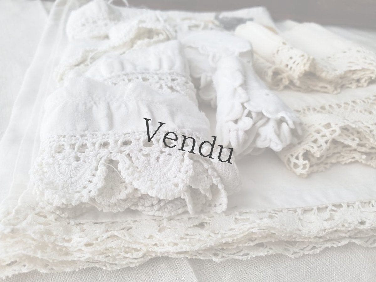 画像3: フランス蚤の市　端切れレースセット　ボタンつき B (3)