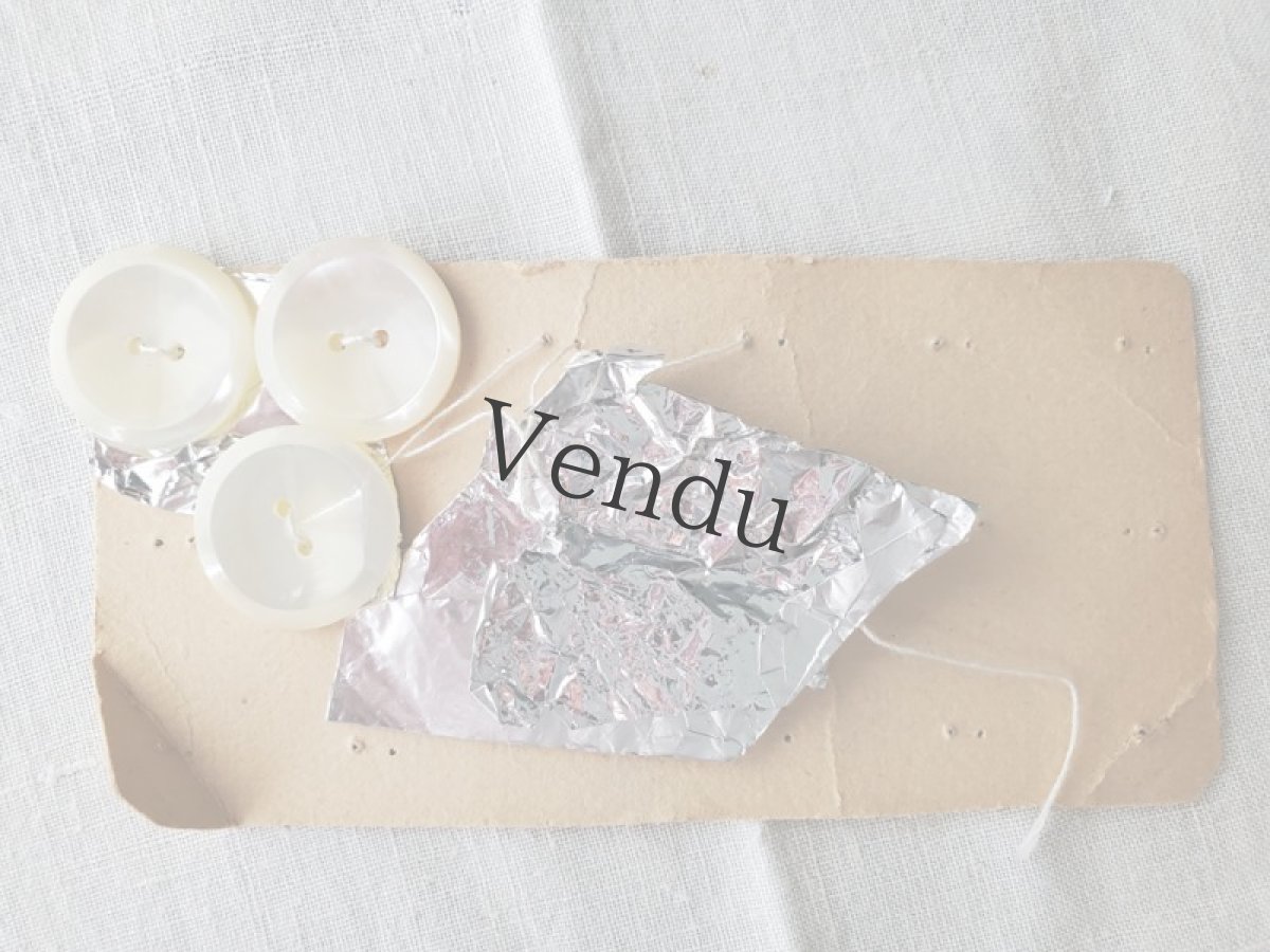 画像14: フランス蚤の市　端切れレースセット　ボタンつき B (14)