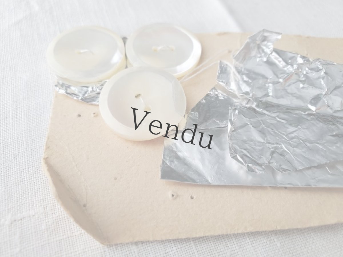 画像15: フランス蚤の市　端切れレースセット　ボタンつき B (15)