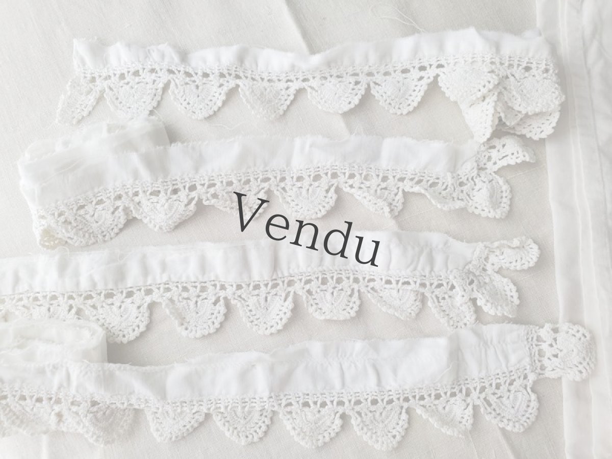 画像10: フランス蚤の市　端切れレースセット　ボタンつき B (10)