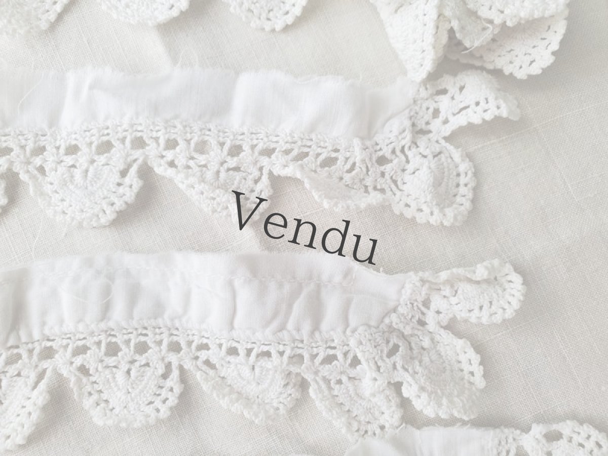 画像11: フランス蚤の市　端切れレースセット　ボタンつき B (11)