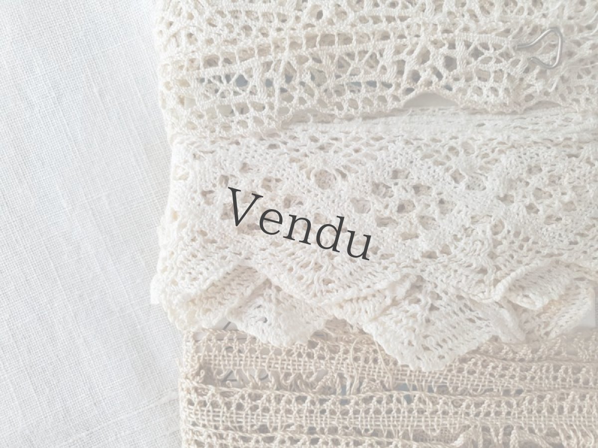 画像6: フランス蚤の市　レース＆メルスリーセット A (6)