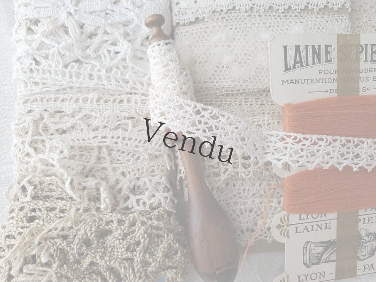 画像2: フランス蚤の市　レース＆メルスリーセット B (2)