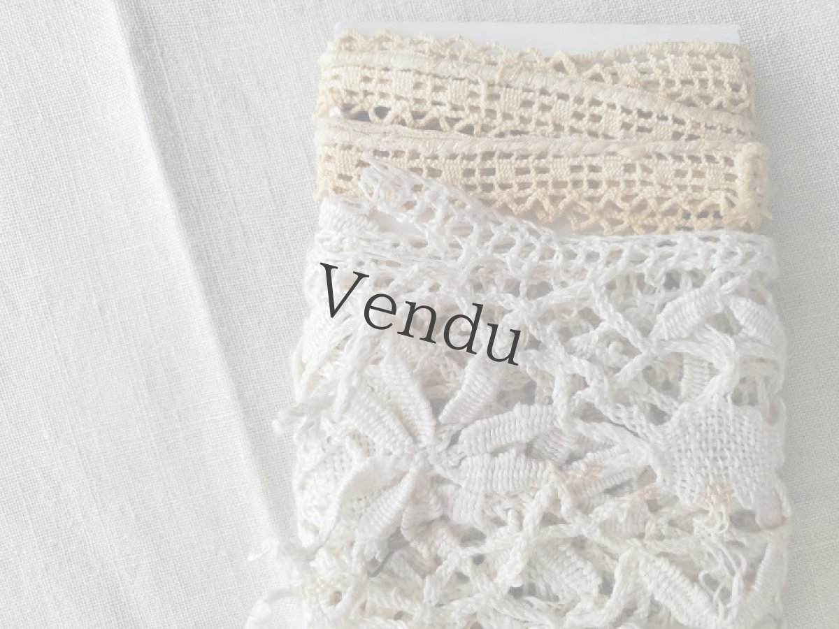 画像4: フランス蚤の市　レース＆メルスリーセット B (4)