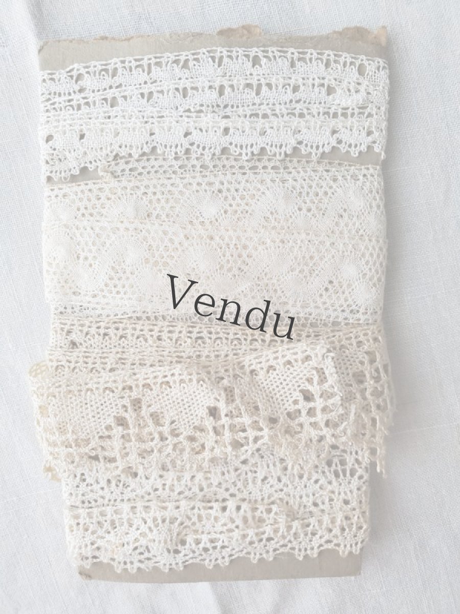 画像6: フランス蚤の市　レース＆メルスリーセット B (6)