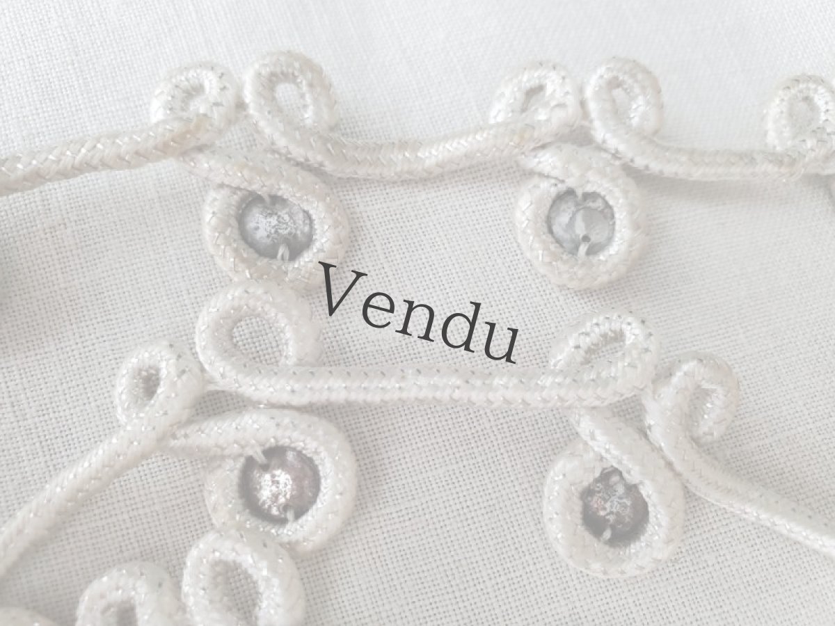 画像2: フランス蚤の市　ストラスつきのぐるぐるトリム (2)