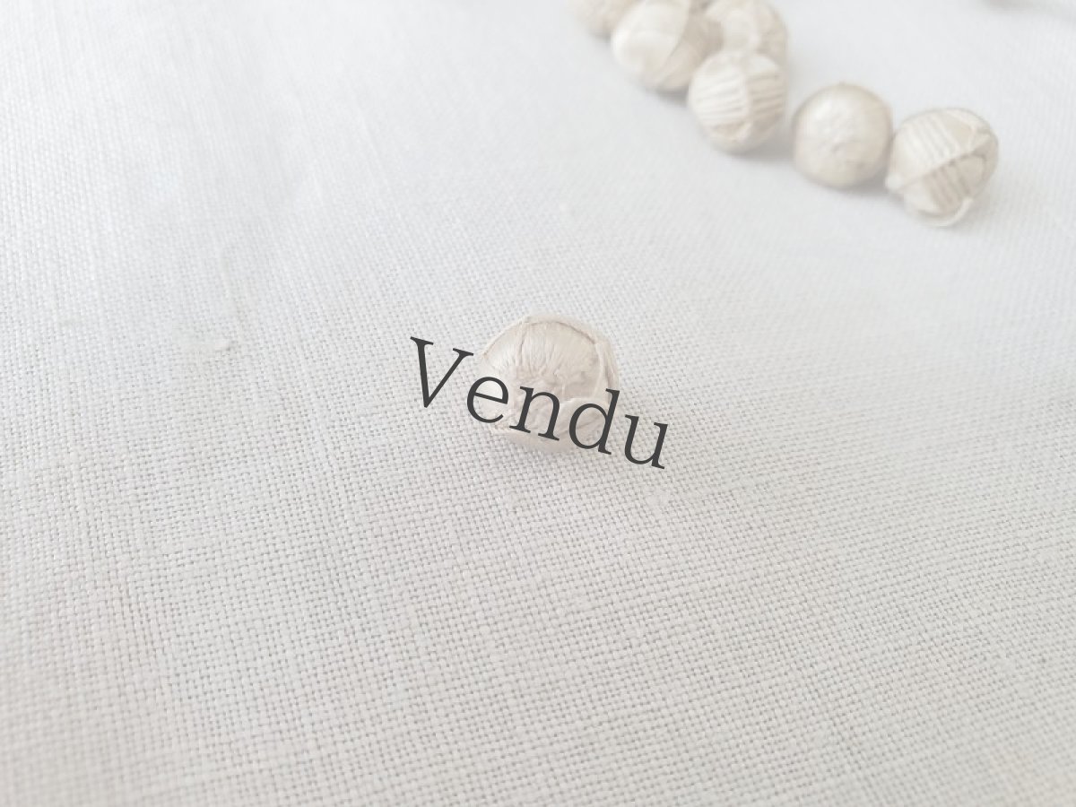 画像5: フランスアンティーク　サテンくるみボタン シャンパンゴールド 10mm (5)