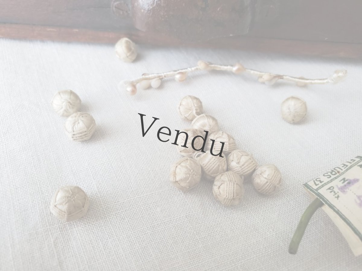 画像6: フランスアンティーク　サテンくるみボタン シャンパンゴールド 10mm (6)