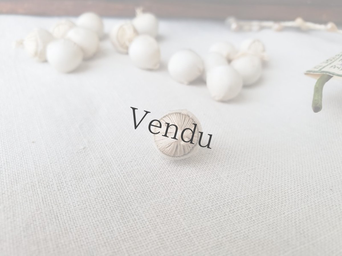 画像3: フランスアンティーク　くるみボタン エクリュ 12mm (3)