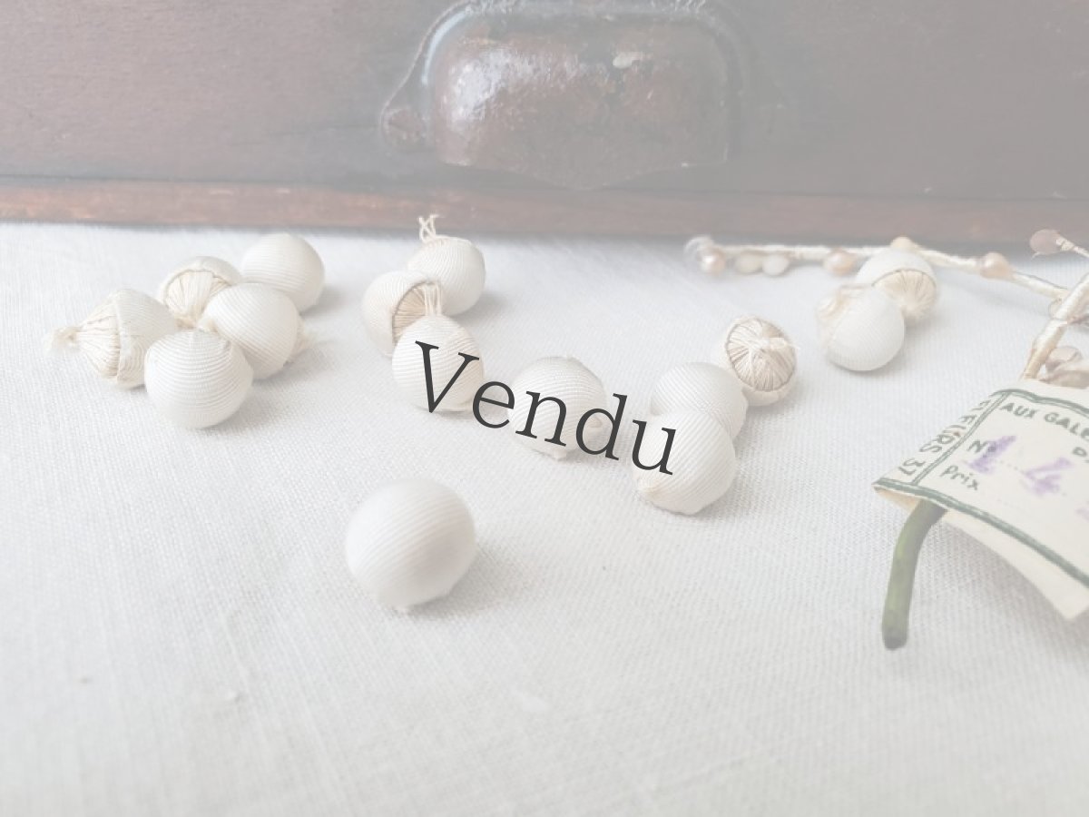 画像4: フランスアンティーク　くるみボタン エクリュ 12mm (4)