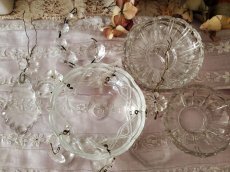 画像10: フランスアンティーク　シャンデリアパーツ／クリスタルガラス　ドロップ付きランプシェード　 (10)