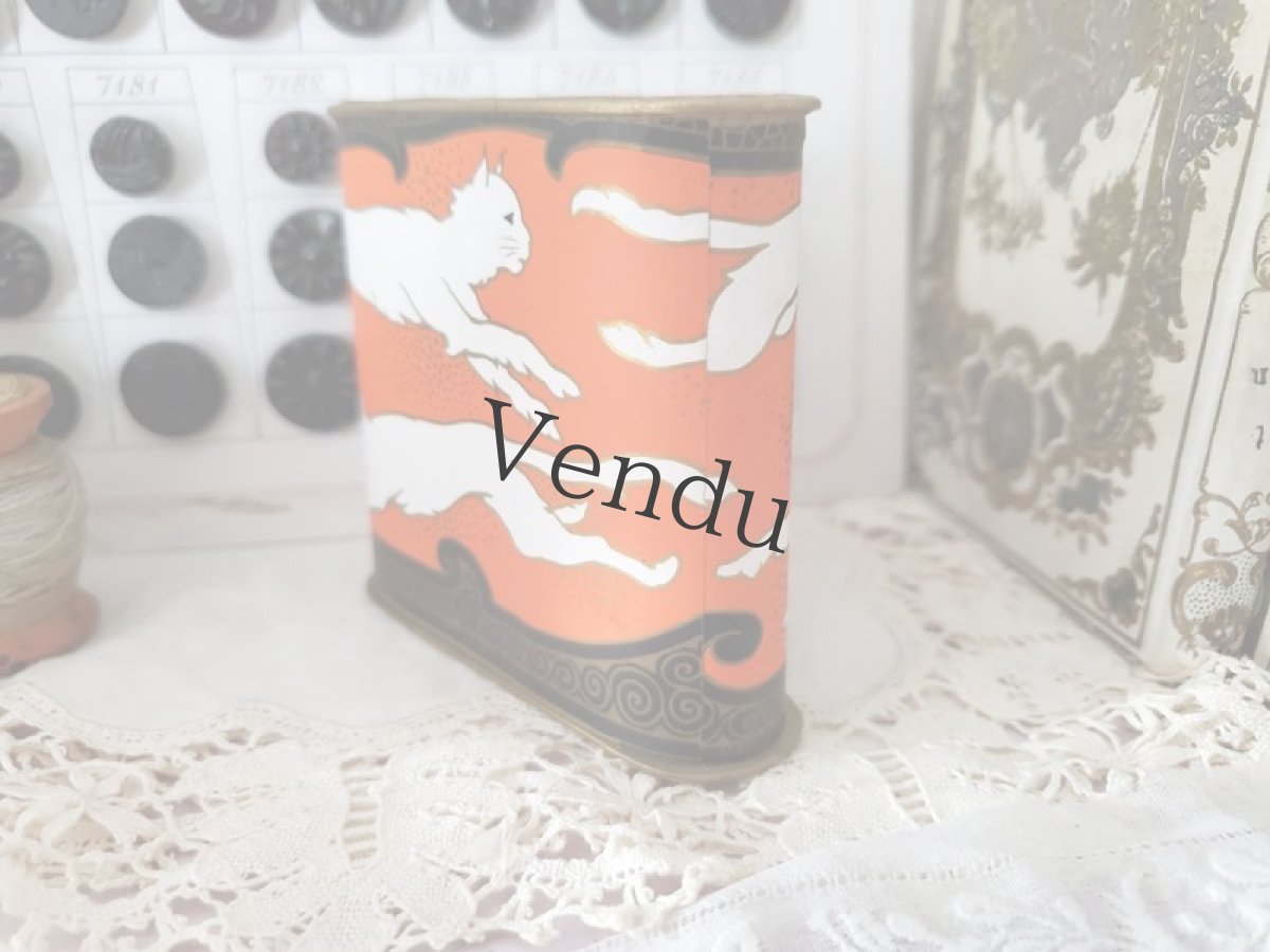 画像4: フランス 1900年代 アールヌーヴォー 美しい紙箱 Langues de Chats (4)