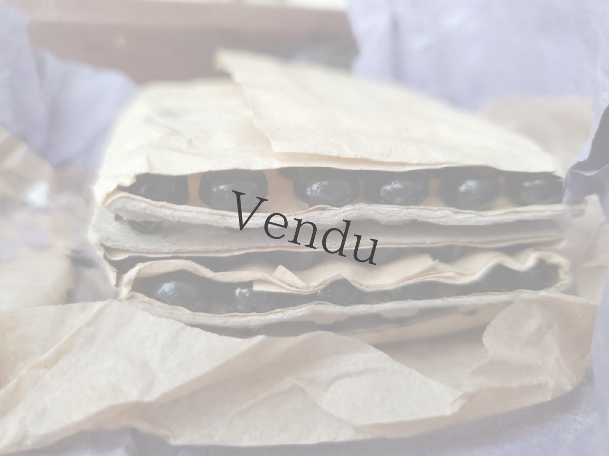 画像9: フランス 1900年前後 包み紙ラベルつき黒ボタンシート 9mm (9)