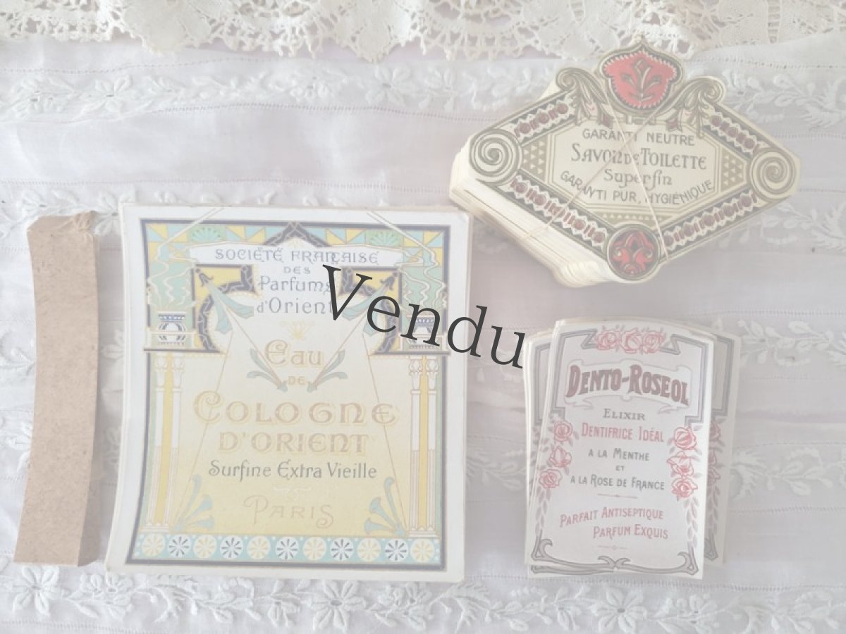 画像7: フランス 1920-1930年  Lot.オードコロンラベル Paris  Eau de COLOGNE D'ORIENT (7)