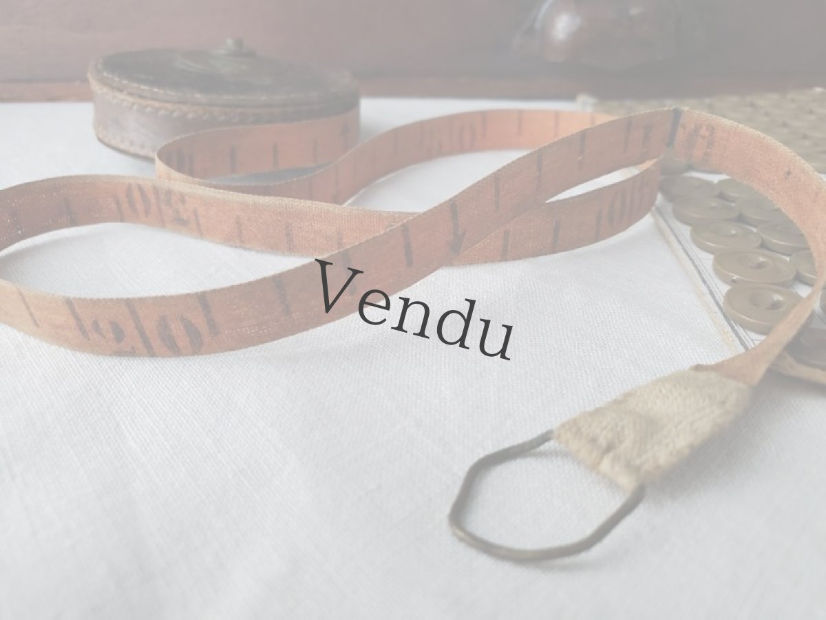 画像4: フランスアンティーク　革製手巻きメジャー (4)