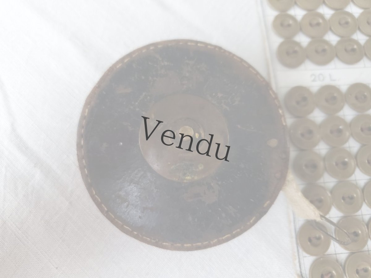 画像7: フランスアンティーク　革製手巻きメジャー (7)