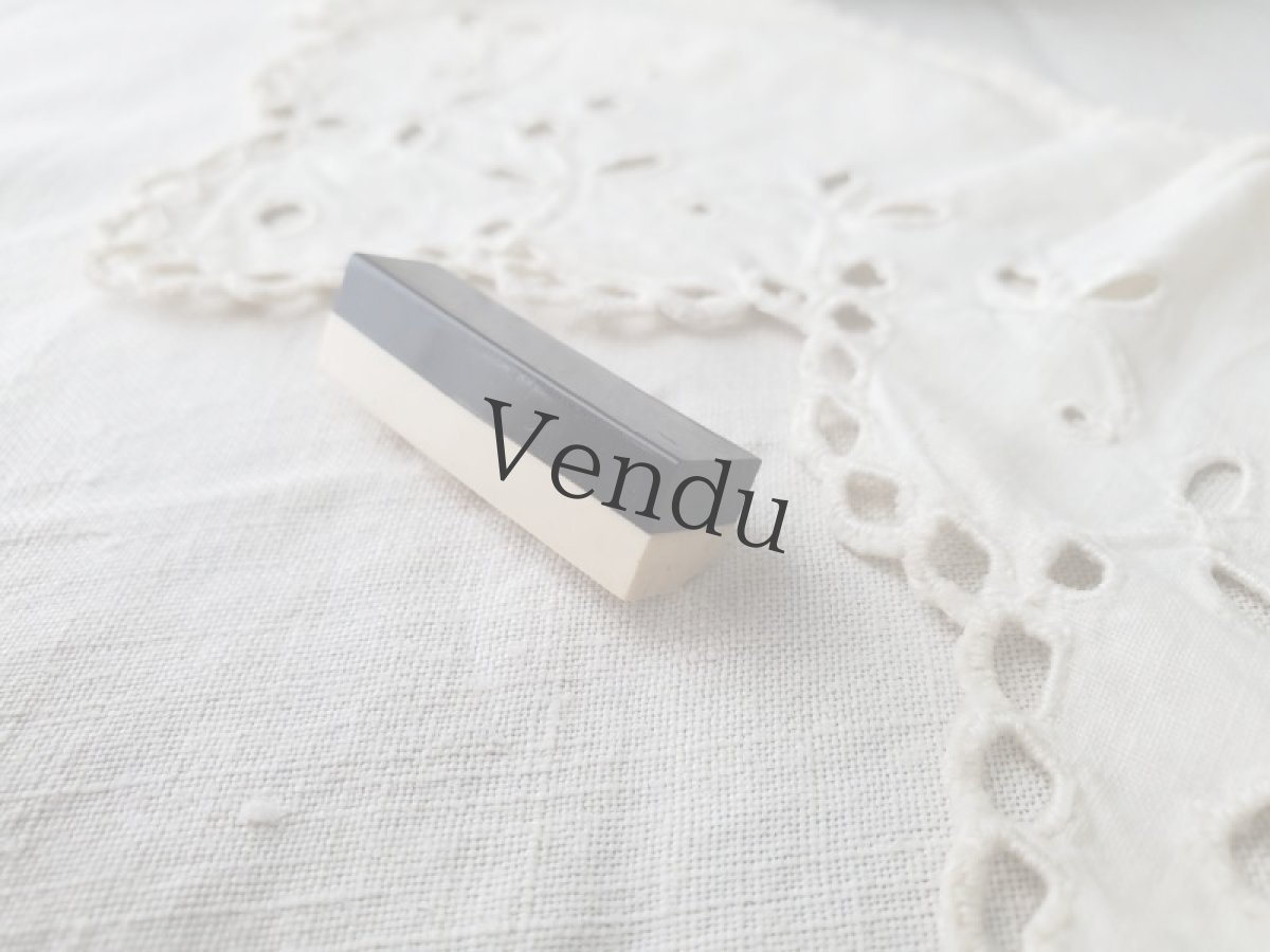 画像2: フランス 1910-1930年 アールデコ ガラリットボタン レクタングル 35mm (2)