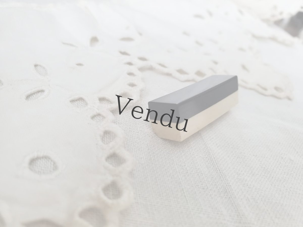 画像4: フランス 1910-1930年 アールデコ ガラリットボタン レクタングル 35mm (4)