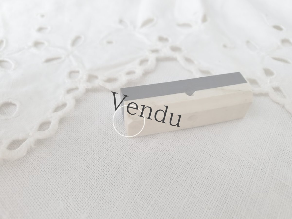 画像6: フランス 1910-1930年 アールデコ ガラリットボタン レクタングル 35mm (6)