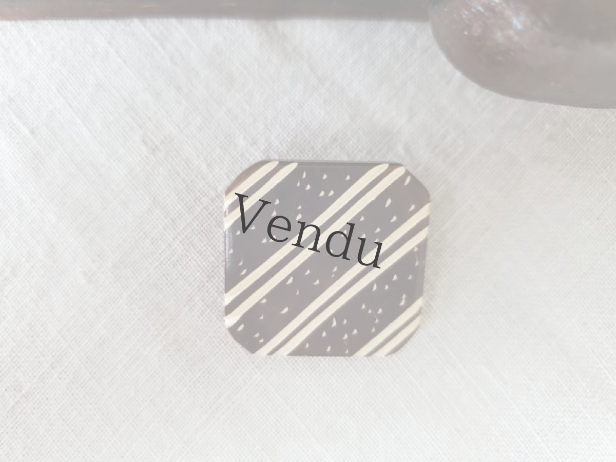 画像4: フランス 1910-1930年 アールデコ ガラリットボタン 27mm (4)