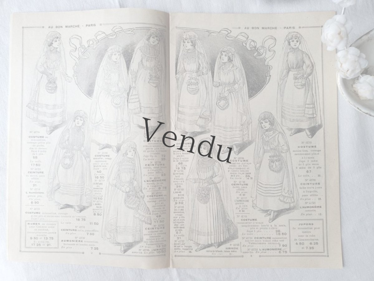 画像10: フランスアンティーク　コミュニオンドレス (10)