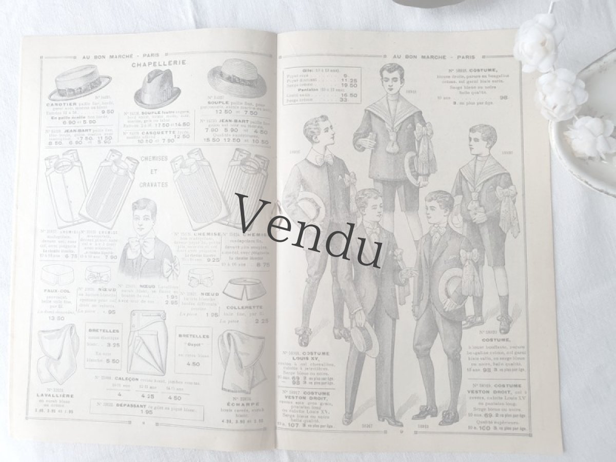 画像6: フランス 1910年代 Au Bon Marché Paris / コミュニオン衣装小物プチカタログ Articles de Premiere Communion (6)