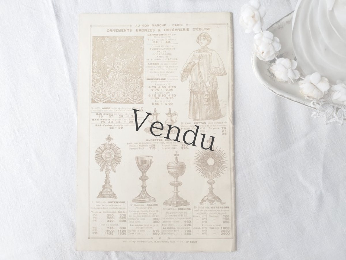 画像9: フランス 1910年代 Au Bon Marché Paris / コミュニオン衣装小物プチカタログ Articles de Premiere Communion (9)