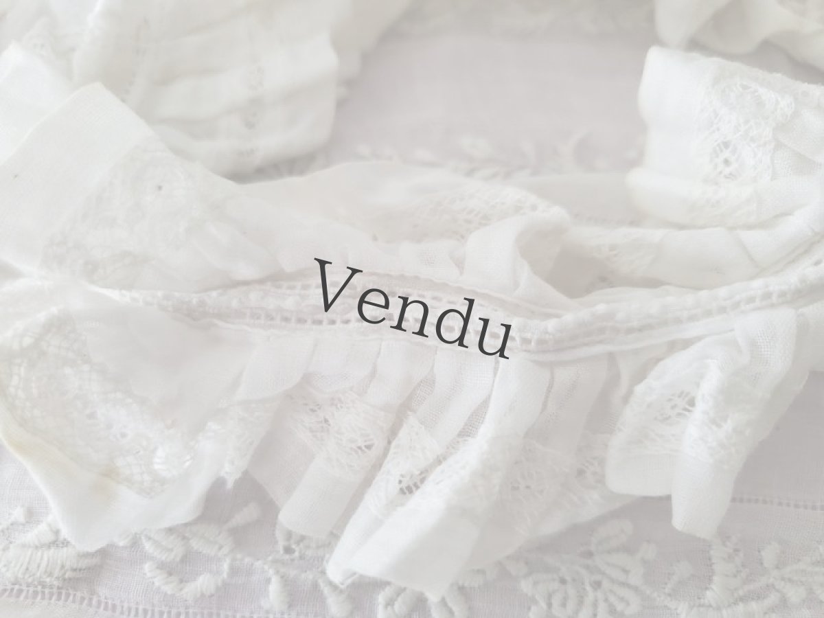 画像2: フランスアンティーク　くしゅくしゅレース 55cm (2)