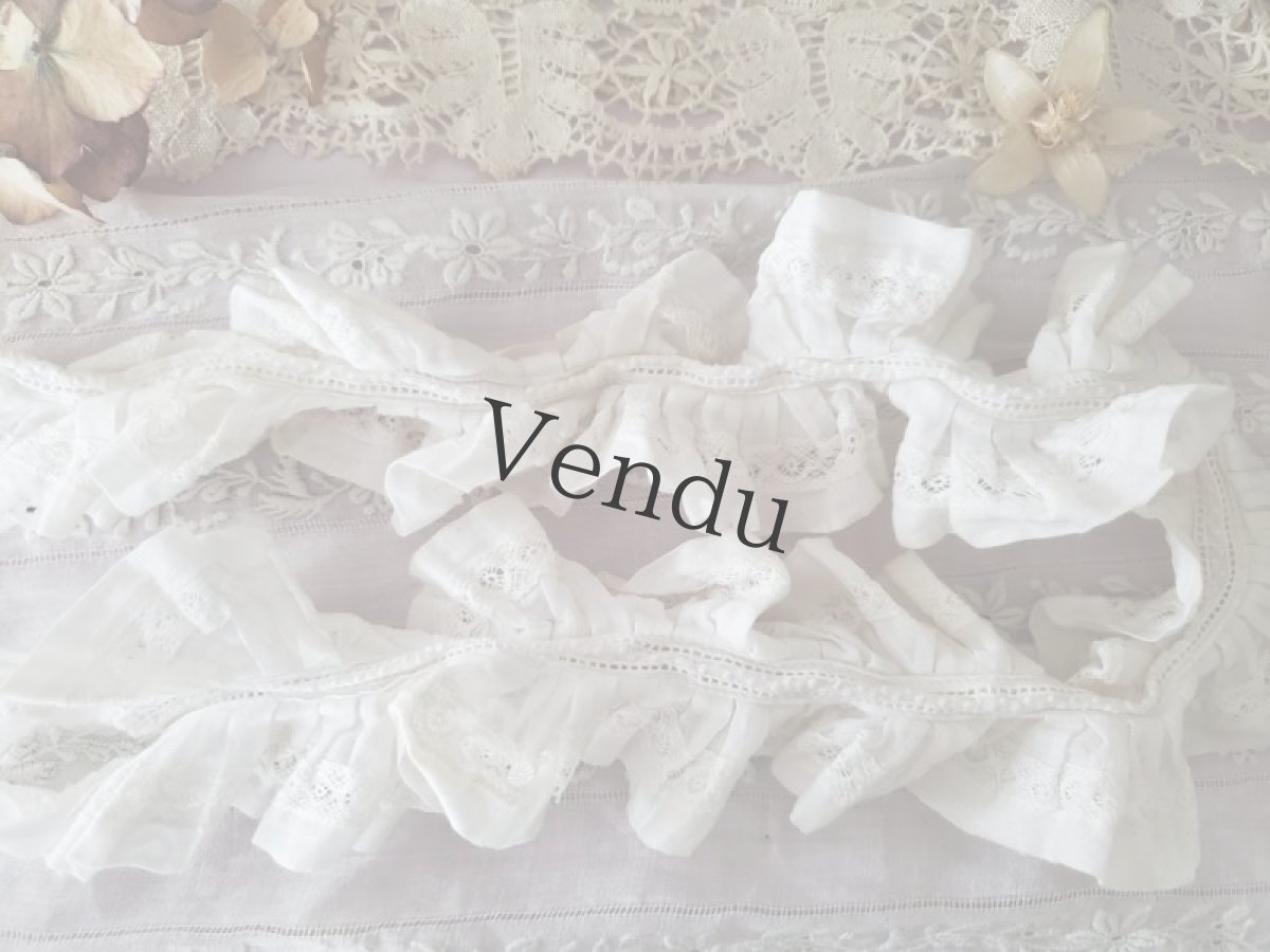 画像4: フランスアンティーク　くしゅくしゅレース 55cm (4)