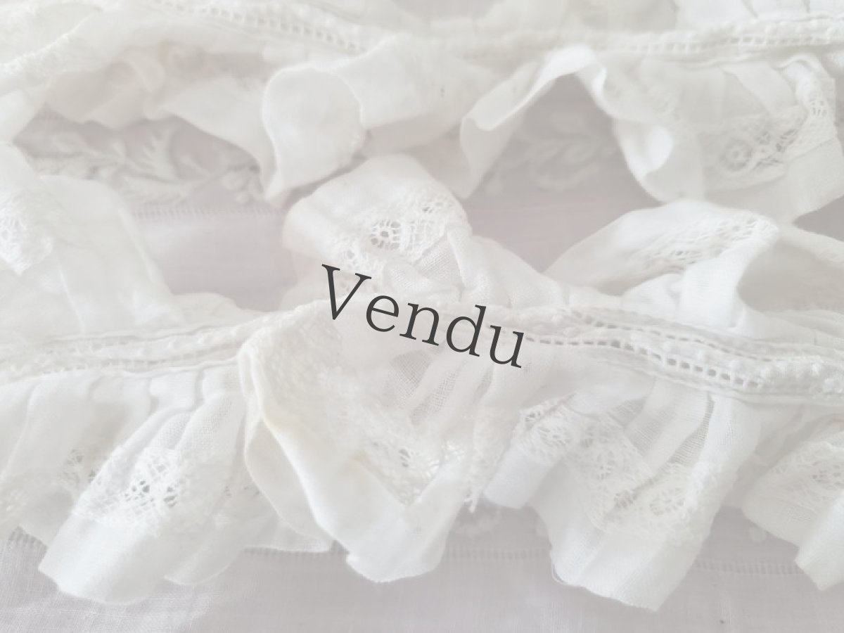 画像5: フランスアンティーク　くしゅくしゅレース 55cm (5)