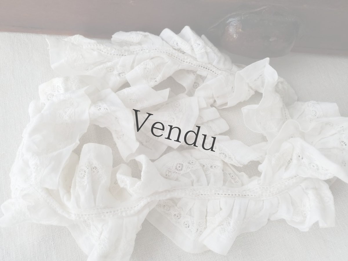 画像6: フランスアンティーク　くしゅくしゅレース 55cm (6)