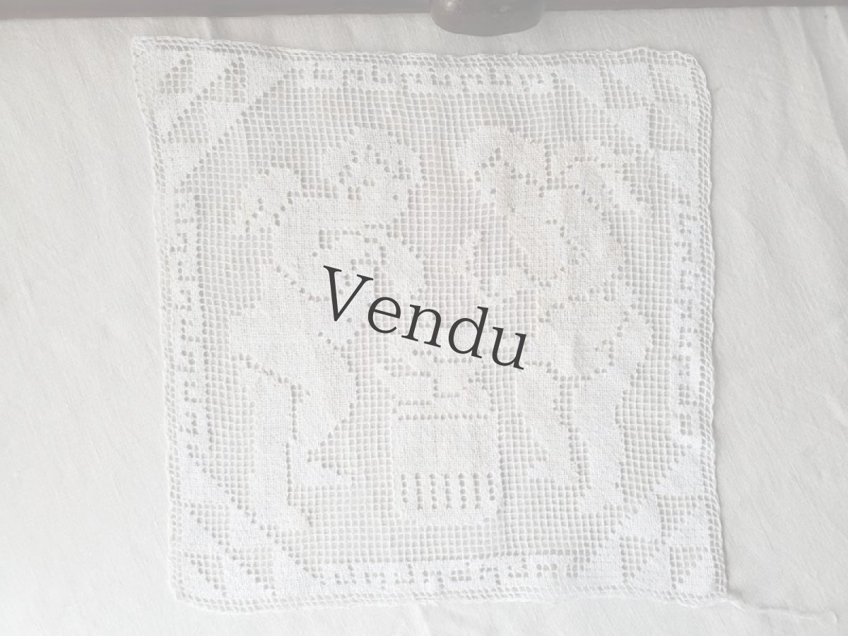 画像6: フランス蚤の市　エンジェル　フィレレースのモチーフ (6)