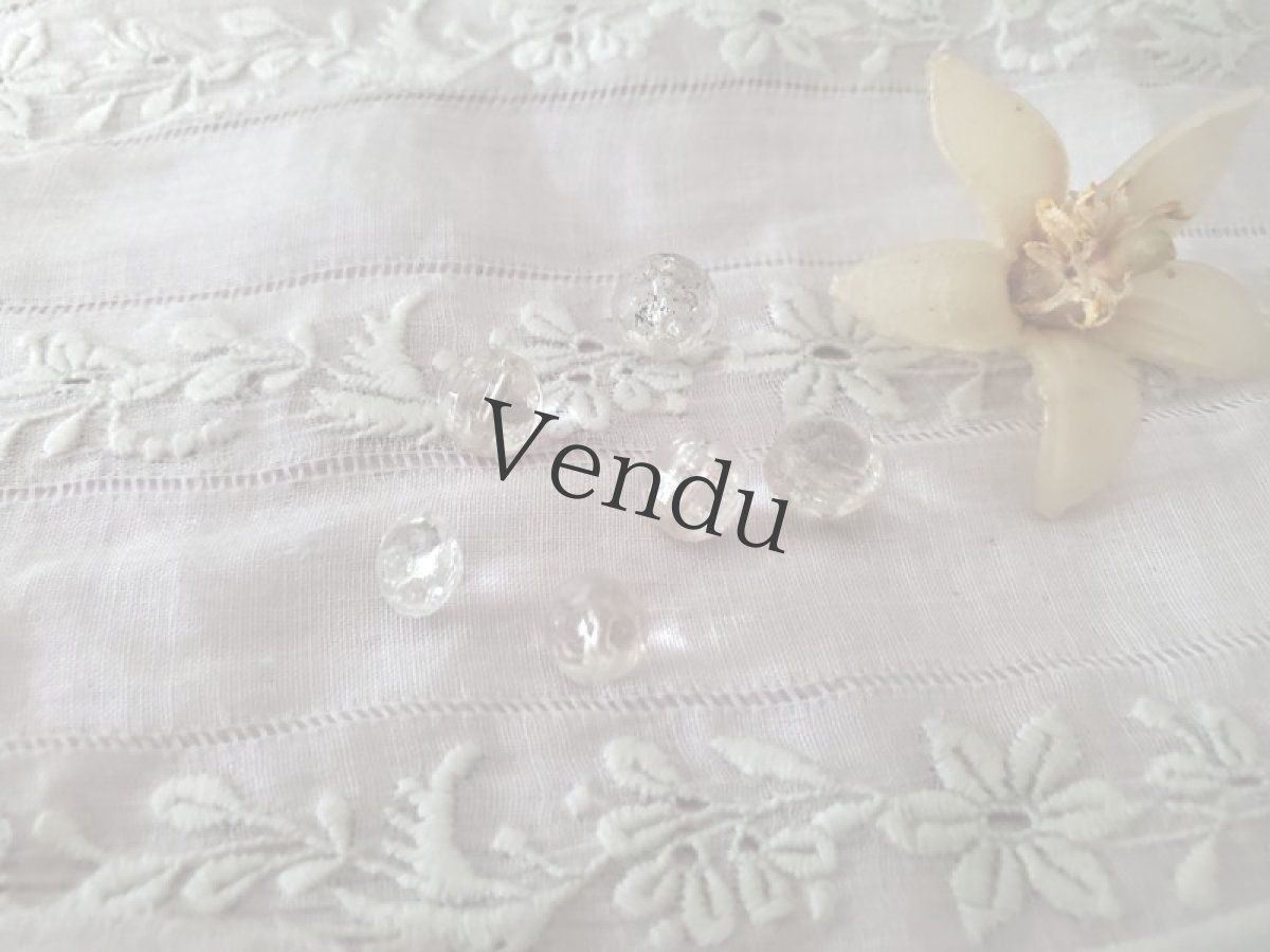 画像5: フランスアンティーク　極小ガラスボタン 6個セット 8-9mm (5)