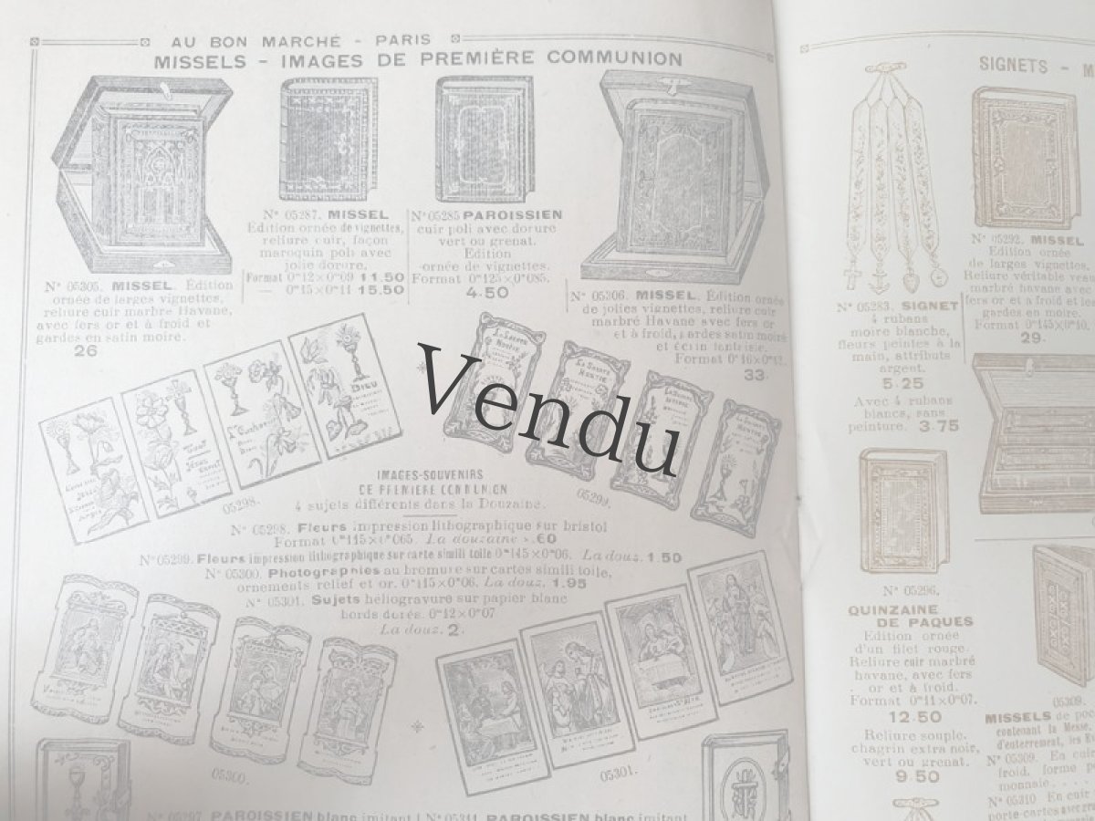 画像8: フランス 1910年代 Au Bon Marché Paris / コミュニオン衣装小物プチカタログ Articles de Premiere Communion (8)