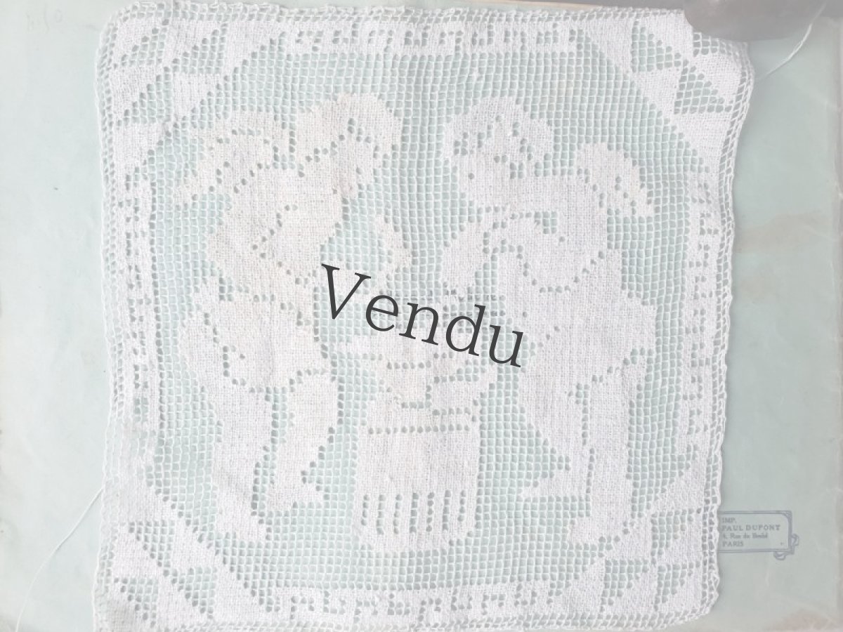 画像4: フランス蚤の市　エンジェル　フィレレースのモチーフ (4)