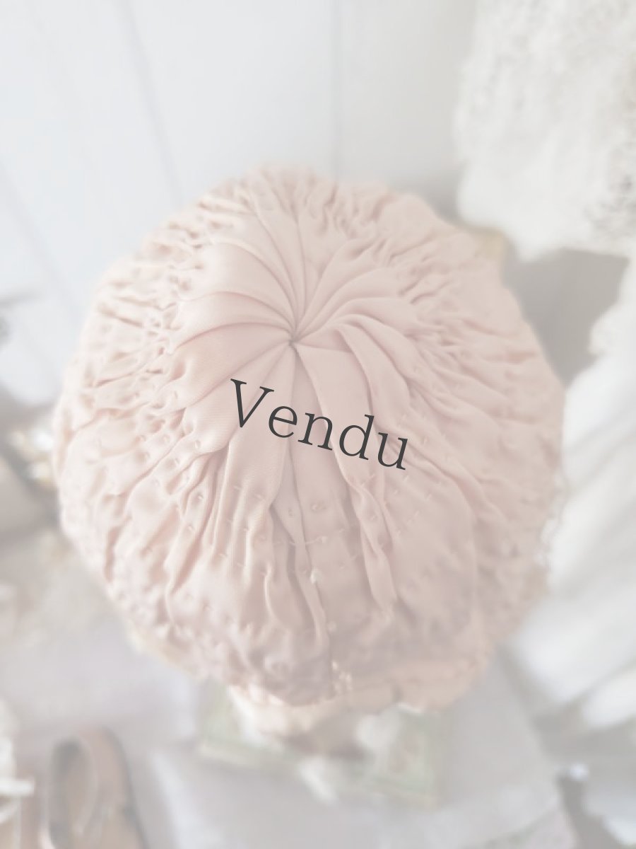 画像10: フランスアンティーク　ローズピンクのちいさなボネ (10)