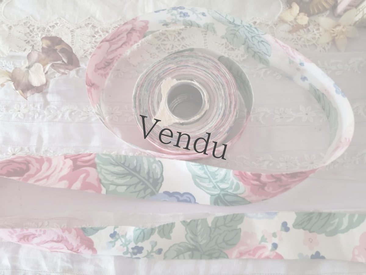 画像3: フランスヴィンテージ　ロマンティック花柄リボン (3)
