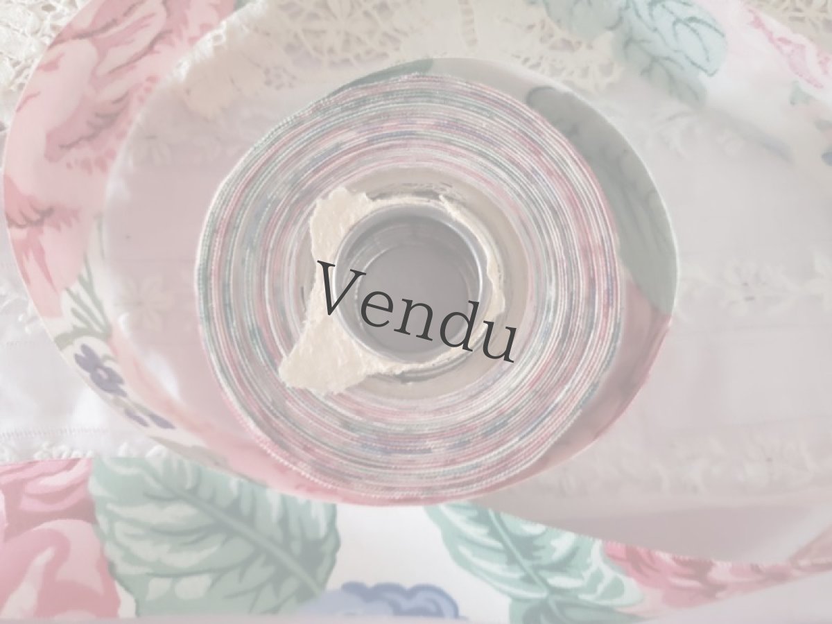 画像4: フランスヴィンテージ　ロマンティック花柄リボン (4)