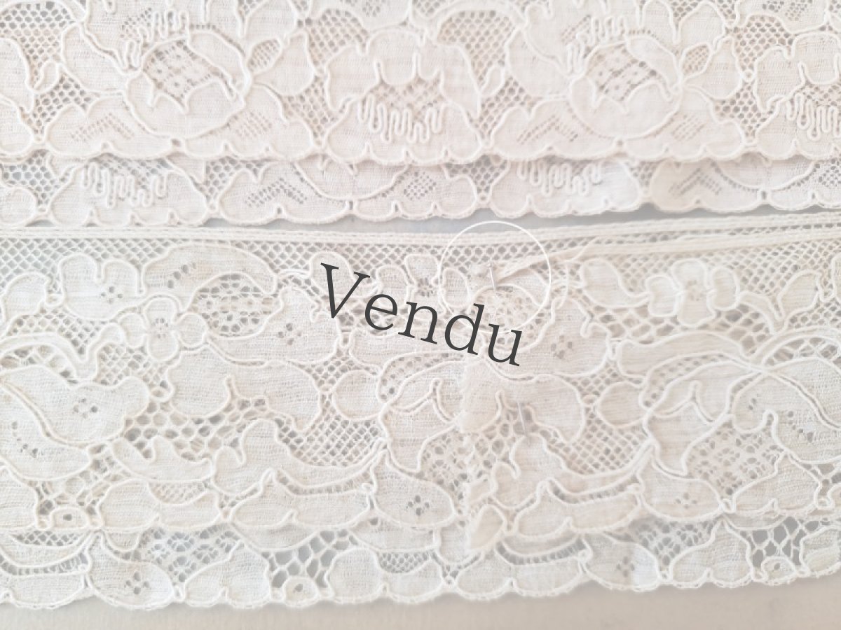 画像7: フランスアンティーク　台紙つき２種類のカレーレース (7)