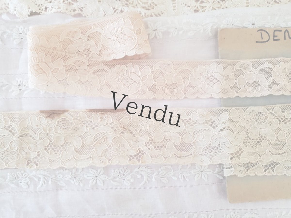 画像3: フランスアンティーク　台紙つき２種類のカレーレース (3)